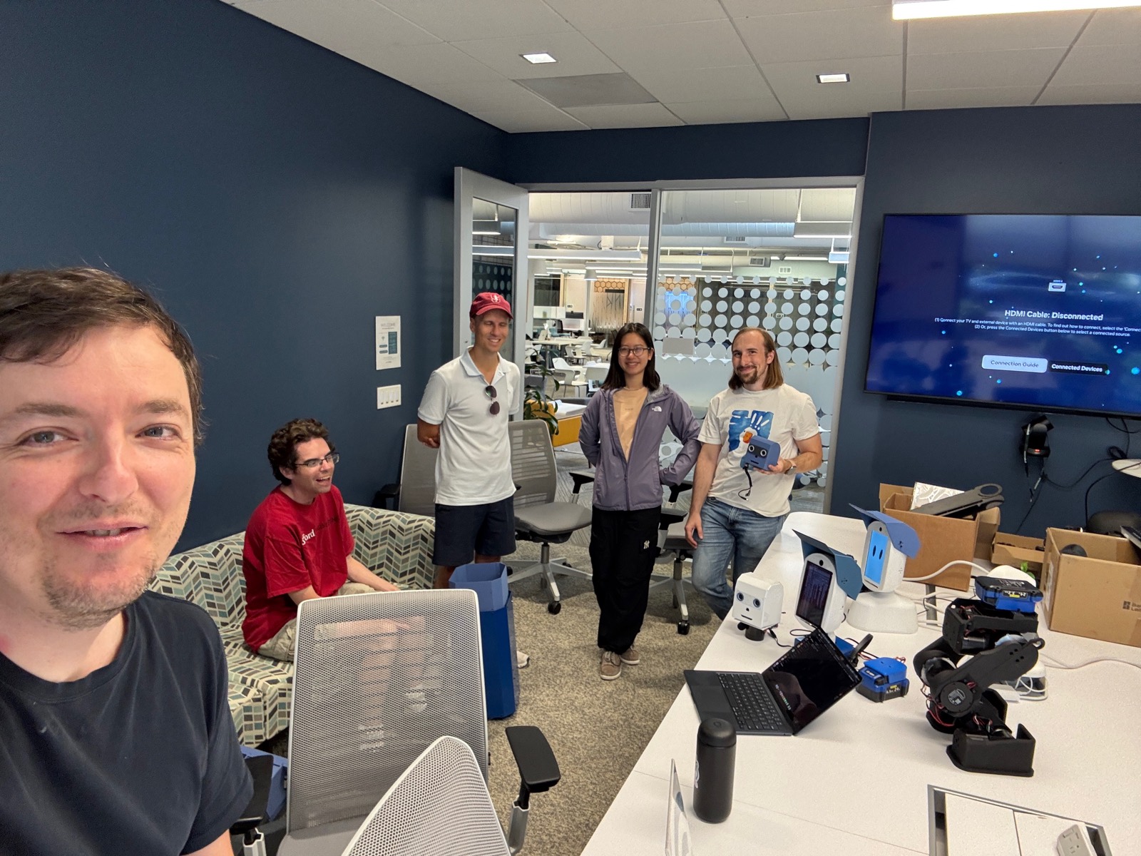 BARC members and their robots at the August meetup