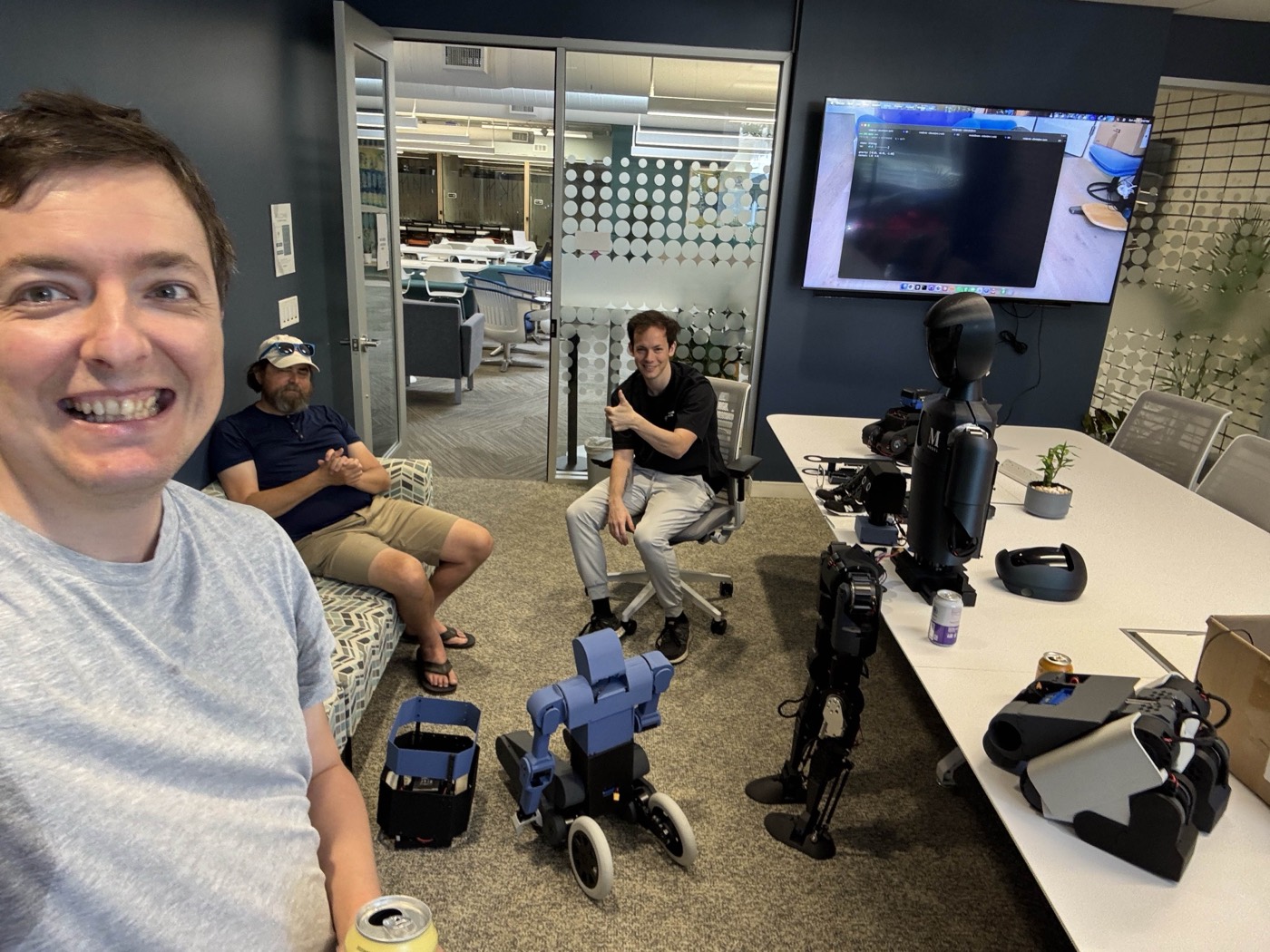 BARC members gathered with their robots